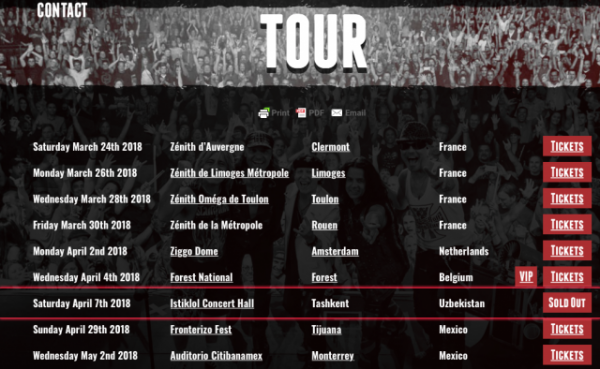 Группа Scorpions подтвердила слухи о концерте в Ташкенте