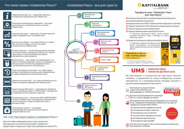 Скидки, страховка и кнопка SOS: презентован онлайн-сервис для туристов Uzbekistan Pass