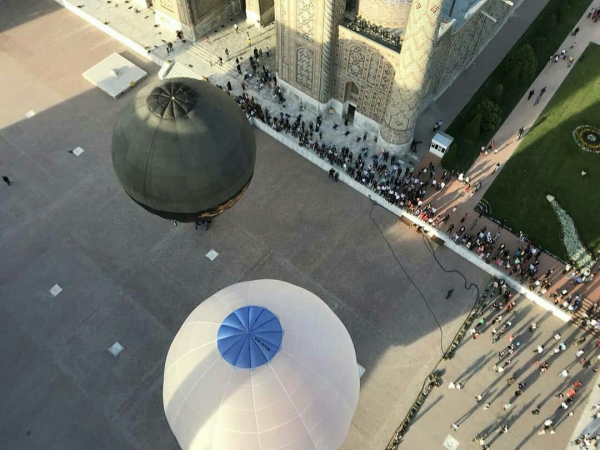 Туристы смогут подняться над Самаркандом на воздушном шаре (видео)