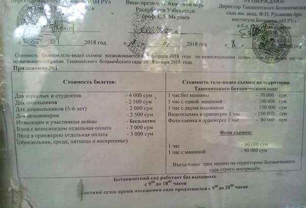 Ботанический сад – не для развлечений