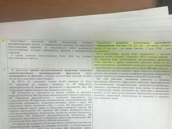 Названа сумма, за которую узбекистанцам разрешат тонировать стекла автомобилей