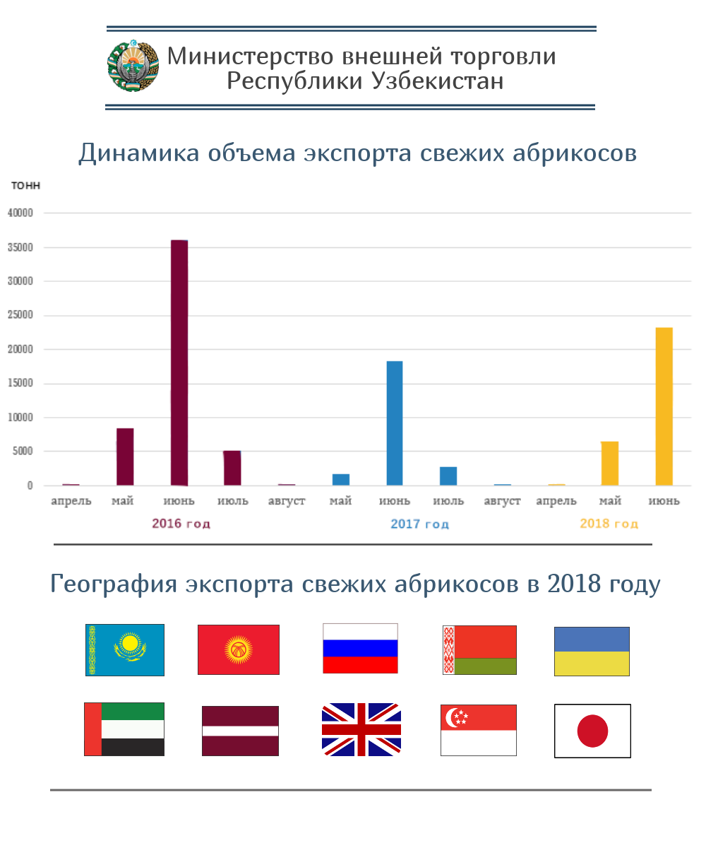 Санкции РФ против Турции отразились на экспорте узбекских абрикосов Санкции РФ против Турции отразились на экспорте узбекских абрикосов