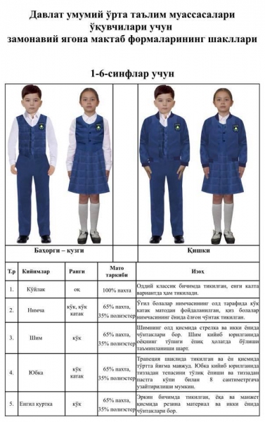 Утверждены образцы единой школьной формы, которая станет обязательной с 2019/2020-го учебного года