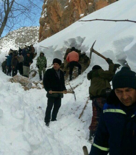 Село Кул в Кашкадарьинской области из-за снегопада было отрезано от мира на десять дней (фото)