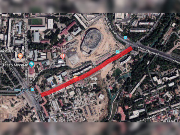 Дорога по улице Бешагач будет закрыта до конца марта
