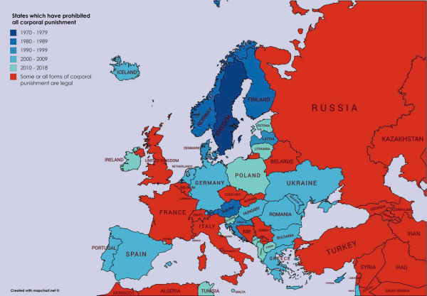 Легально ли бить детей? В России, Беларуси, Франции, Италии и Швейцарии (везде с оговорками, конечно же) - пока да