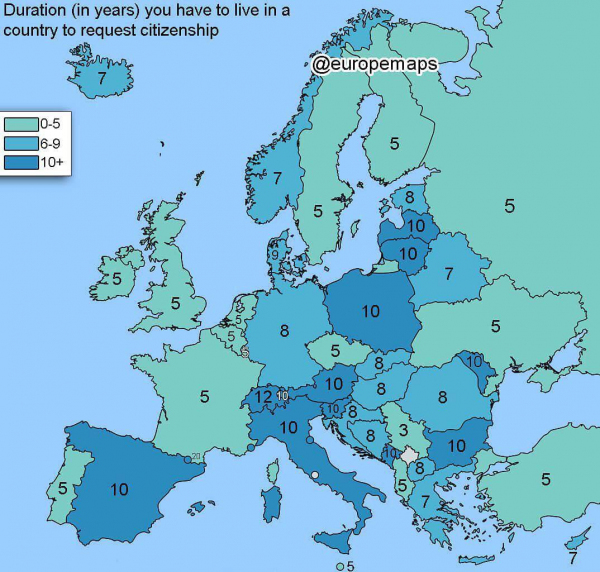 Сколько лет нужно прожить в стране чтобы получить гражданство