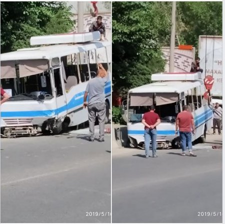 В Самарканде «Спарк» врезался в пассажирский автобус: 6 человек госпитализированы