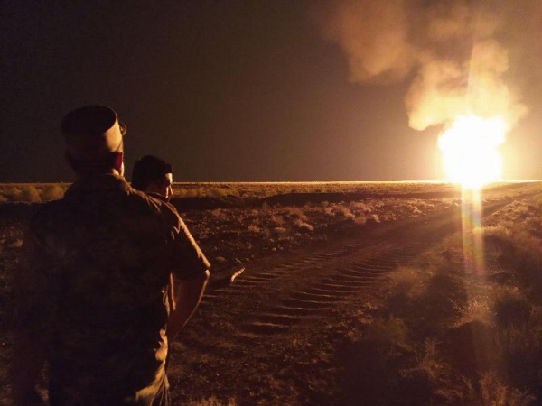 На магистральном газопроводе в Бухарской  области ликвидируется утечка газа