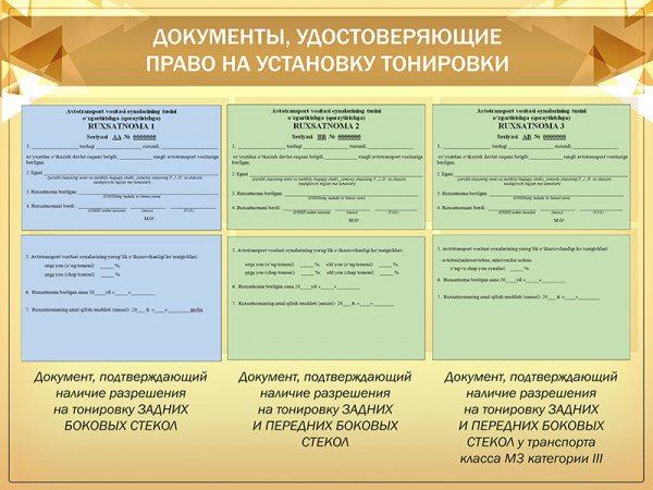 ГУВД показало голограммы, подтверждающие наличие разрешения на установку тонировки
