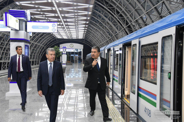 Завершено строительство первых двух станций надземного метро Ташкента (фото)