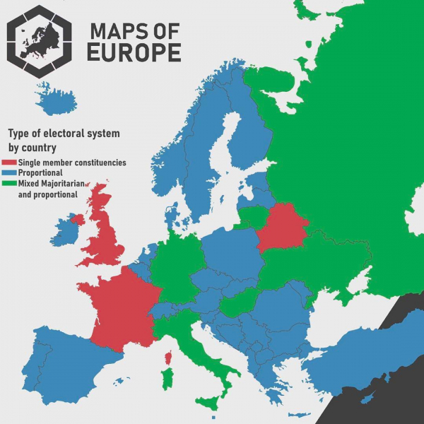 Типы избирательных систем в странах Европы