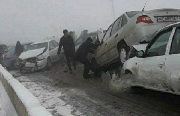 Стали известны подробности ДТП с участием 13 автомобилей в Самарканде