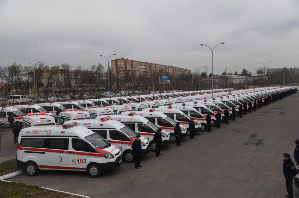 Ташкентской городской станции скорой медицинской помощи передано 150 новых реанимобилей марки Ford