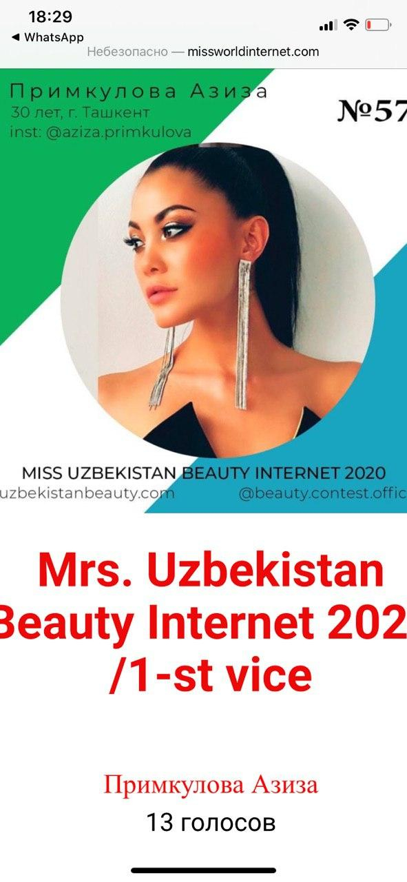 В Узбекистане прошёл конкурс Miss Uzbekistan Beauty Internet 2020