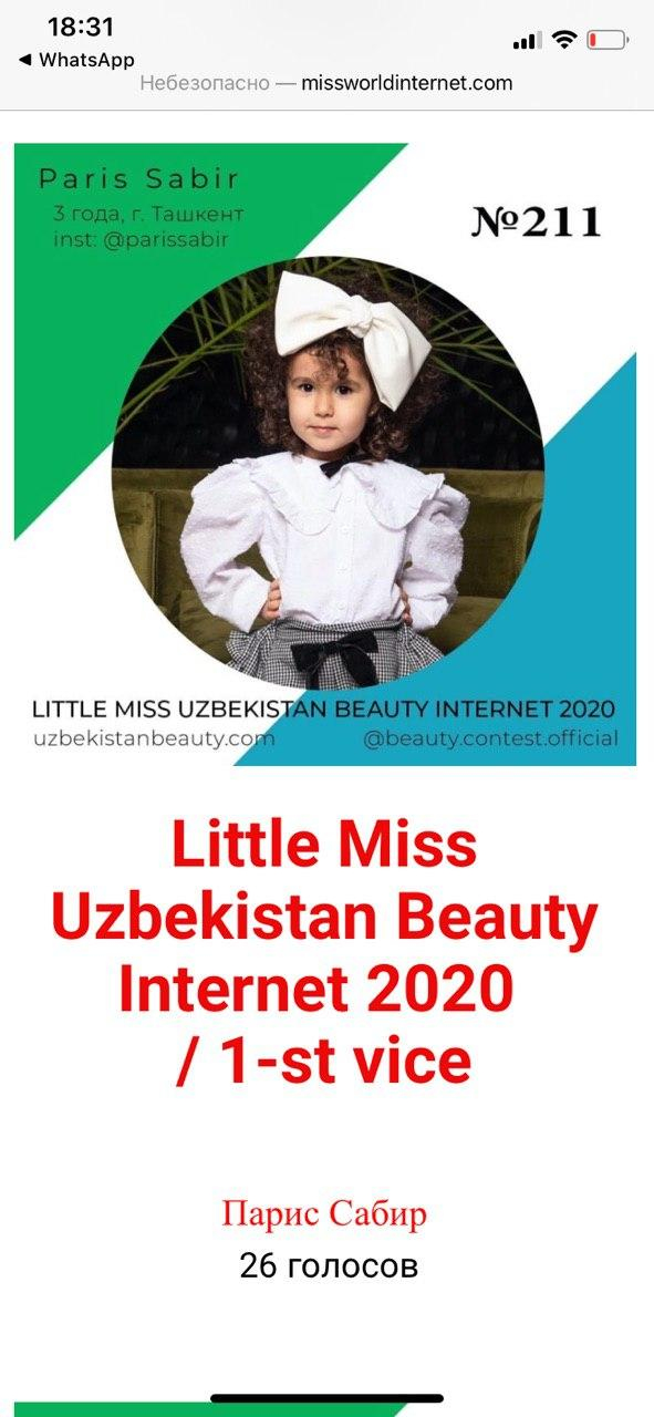 В Узбекистане прошёл конкурс Miss Uzbekistan Beauty Internet 2020