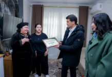 Prezident topshirig‘i ijrosi: 100 nafar tozalik posboni farzandlarining kontrakt to‘lovi to‘lab berildi