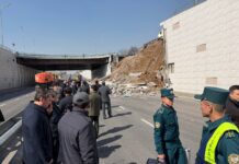 Тошкентда тоннелдаги деворнинг қулаши ортидан ҳудудни тозалаш ишлари бошланди