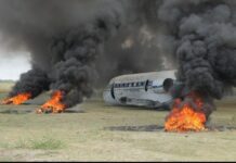 Тошкент вилоятида авиақазо оқибатларини бартараф этиш бўйича ўқув машғулоти ўтказилди