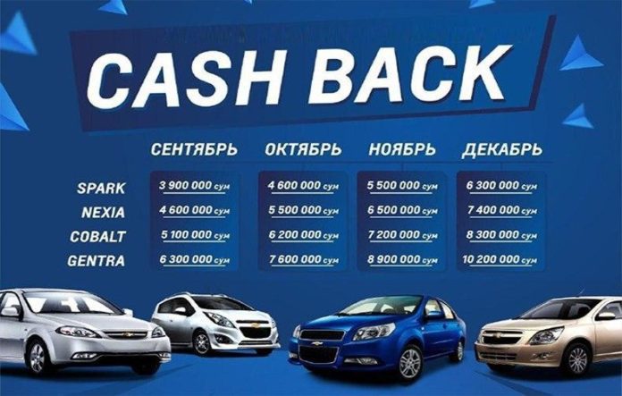 Автомобили UzAuto Motors с выгодой до 10 миллионов сумов в виде кэшбека Автомобили UzAuto Motors с выгодой до 10 миллионов сумов в виде кэшбека