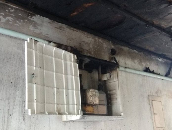 загорелся газовый счетчик