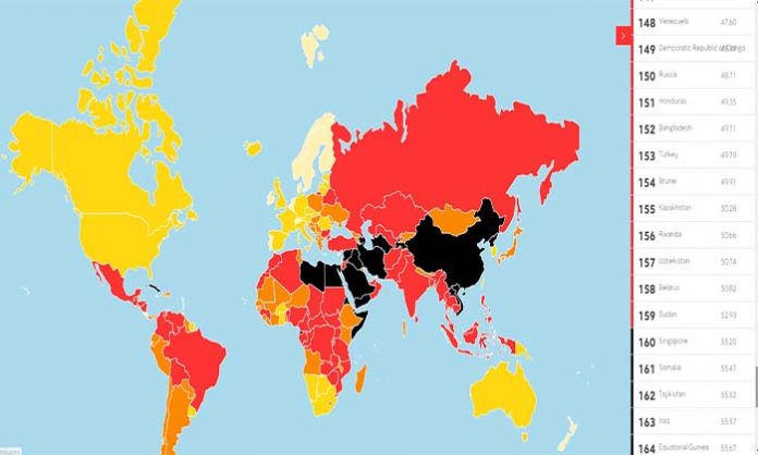 Карта свободы прессы