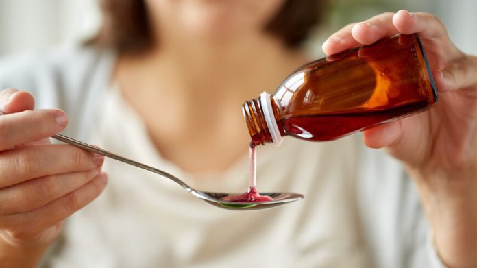 Healthcare,,People,And,Medicine,Concept,-,Woman,Pouring,Medication,Or