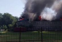 В Джизакской области произошел крупный пожар в школе