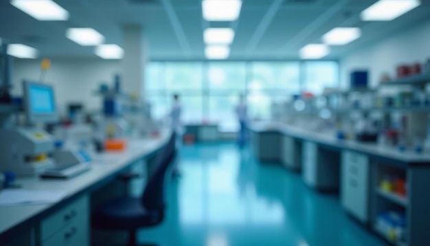 Laboratorio moderno y bien equipado con paredes de vidrio transparente | Imagen Premium generada con IA